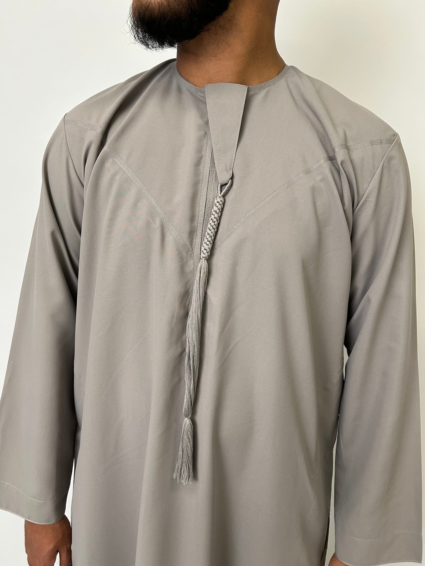 Luxury Emirati Thobe - Grey
