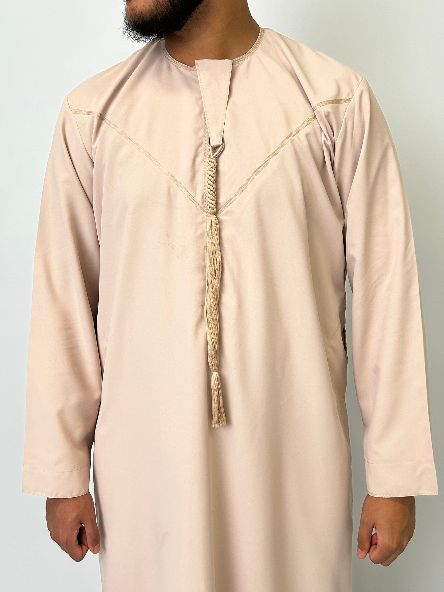 Luxury Emirati Thobe - Baby Pink