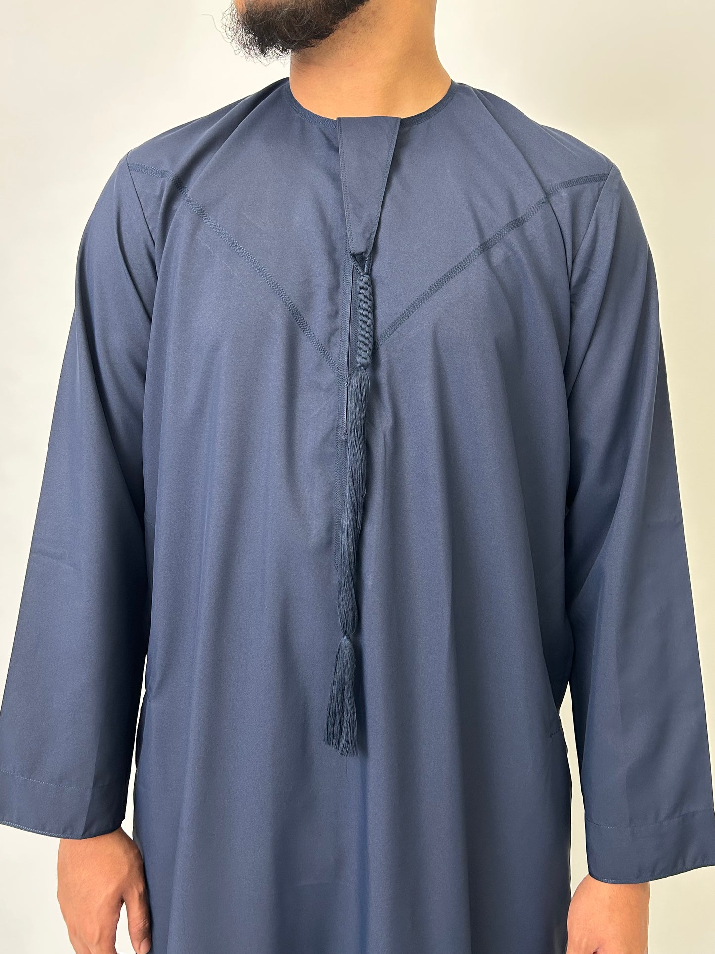 Luxury Emirati Thobe - Navy